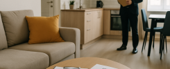 A bright modern two-room apartment in Ust-Kamenogorsk, showcasing a cozy environment for potential buyers.