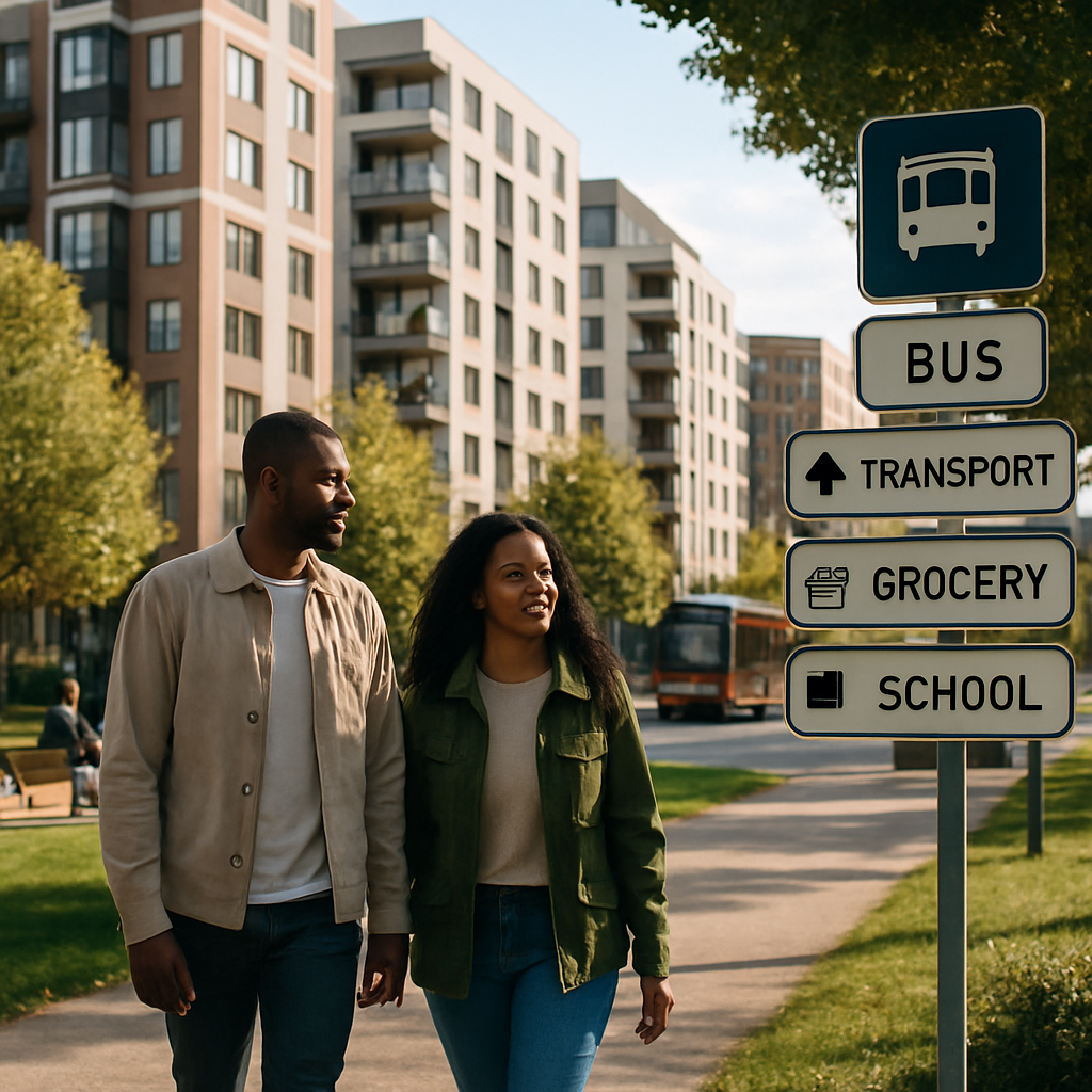 A vibrant neighborhood scene in KHT, highlighting factors to consider when choosing an apartment.